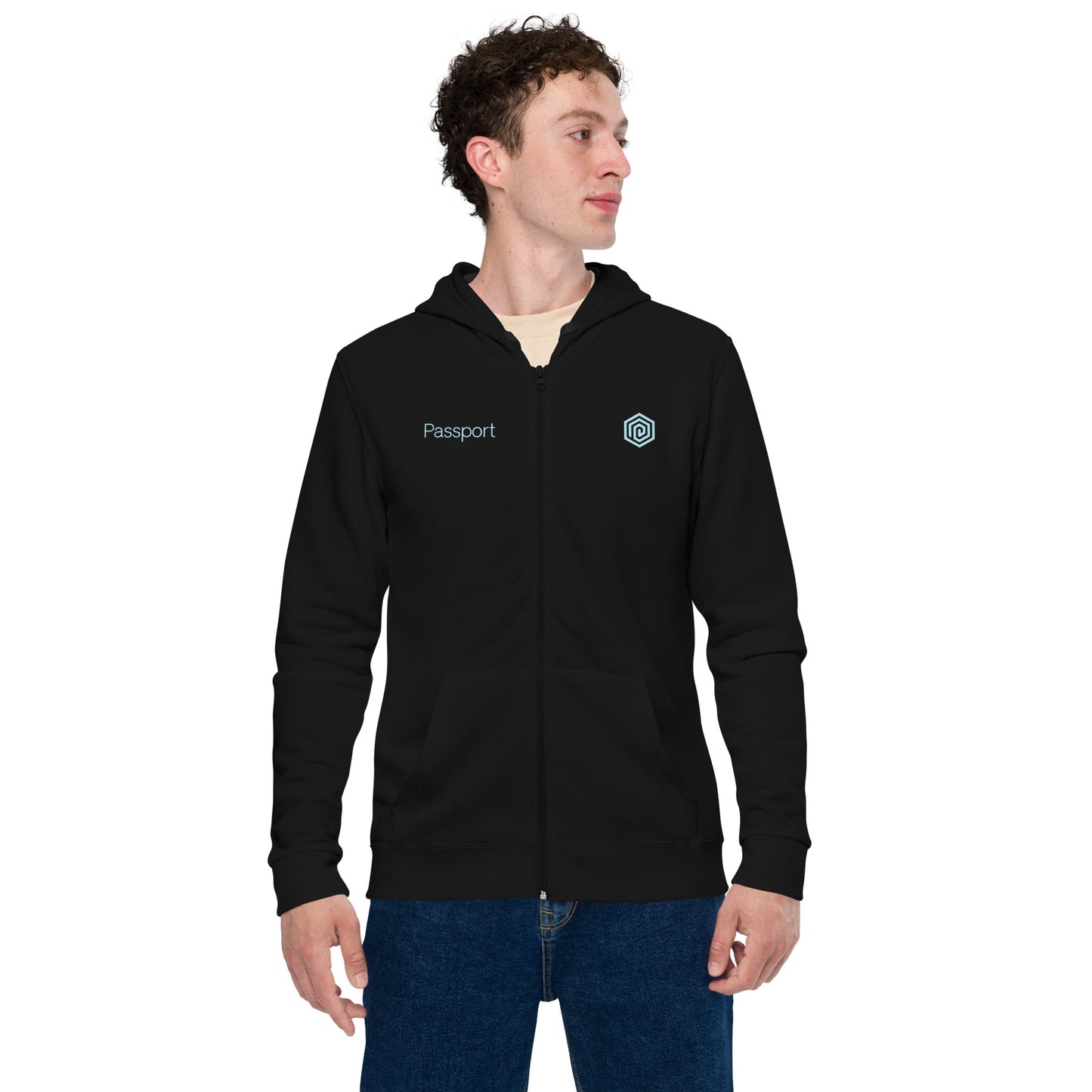 Gitcoin Passport Unisex Zip Hoodie