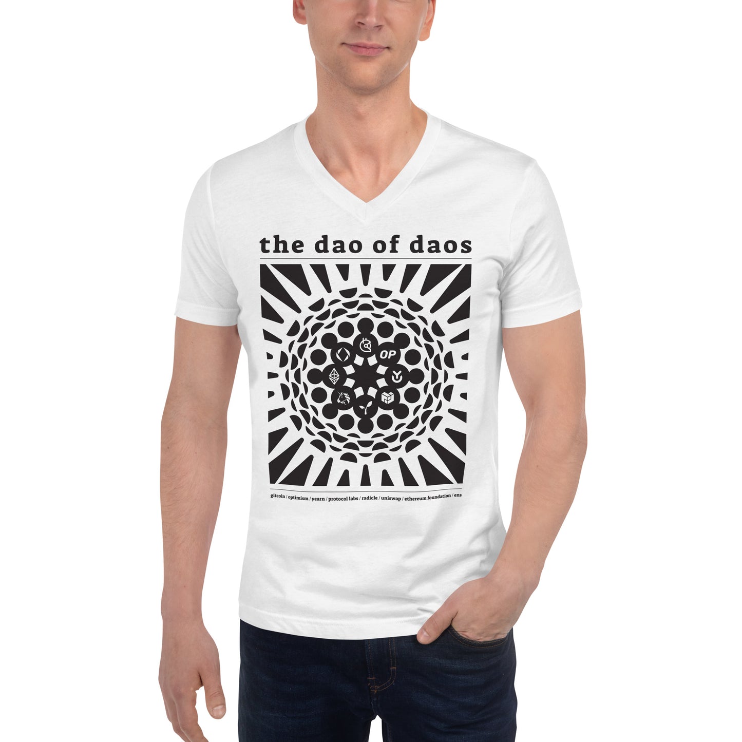 DAO of DAOs - Unisex Short Sleeve V-Neck T-Shirt