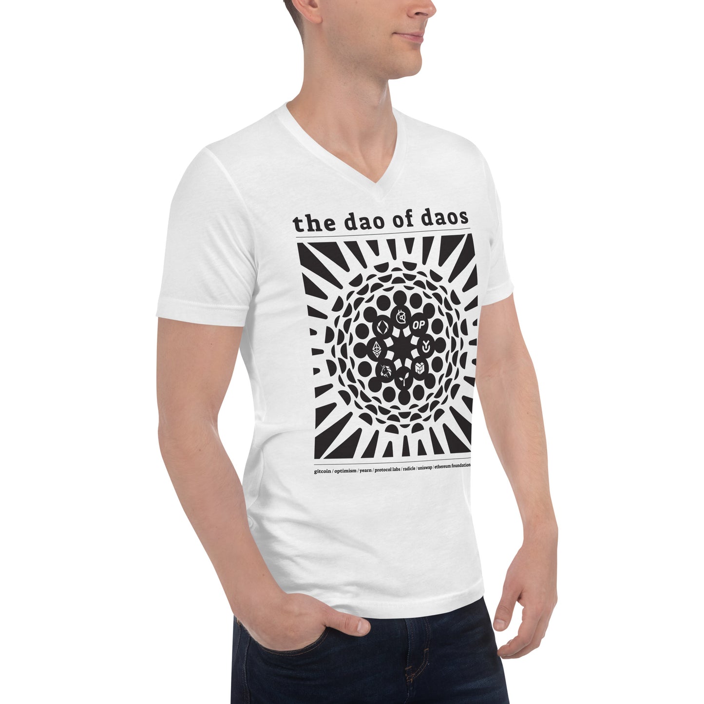 DAO of DAOs - Unisex Short Sleeve V-Neck T-Shirt