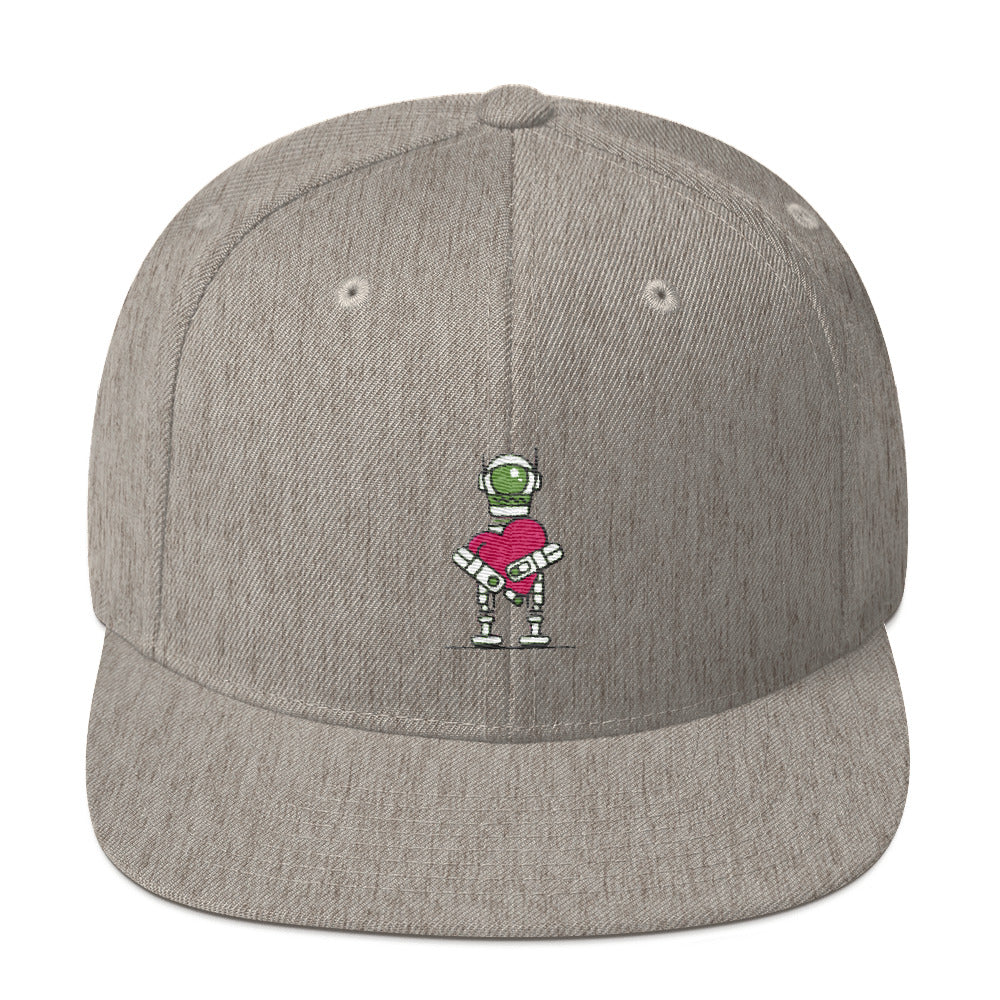 Heart Bot Snapback Hat
