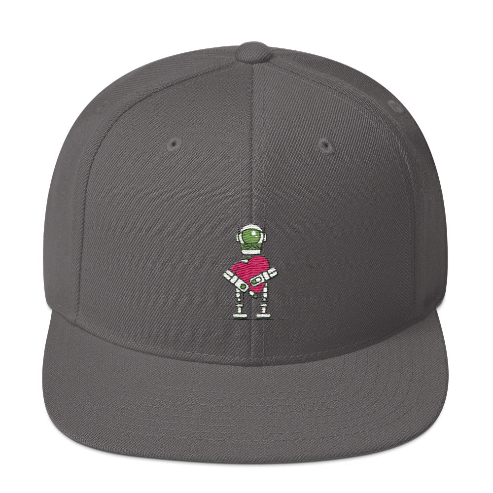 Heart Bot Snapback Hat