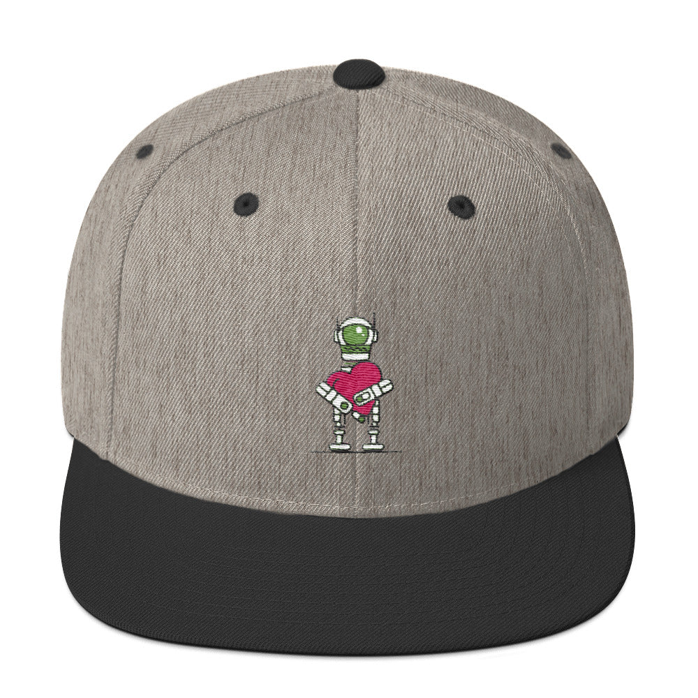 Heart Bot Snapback Hat