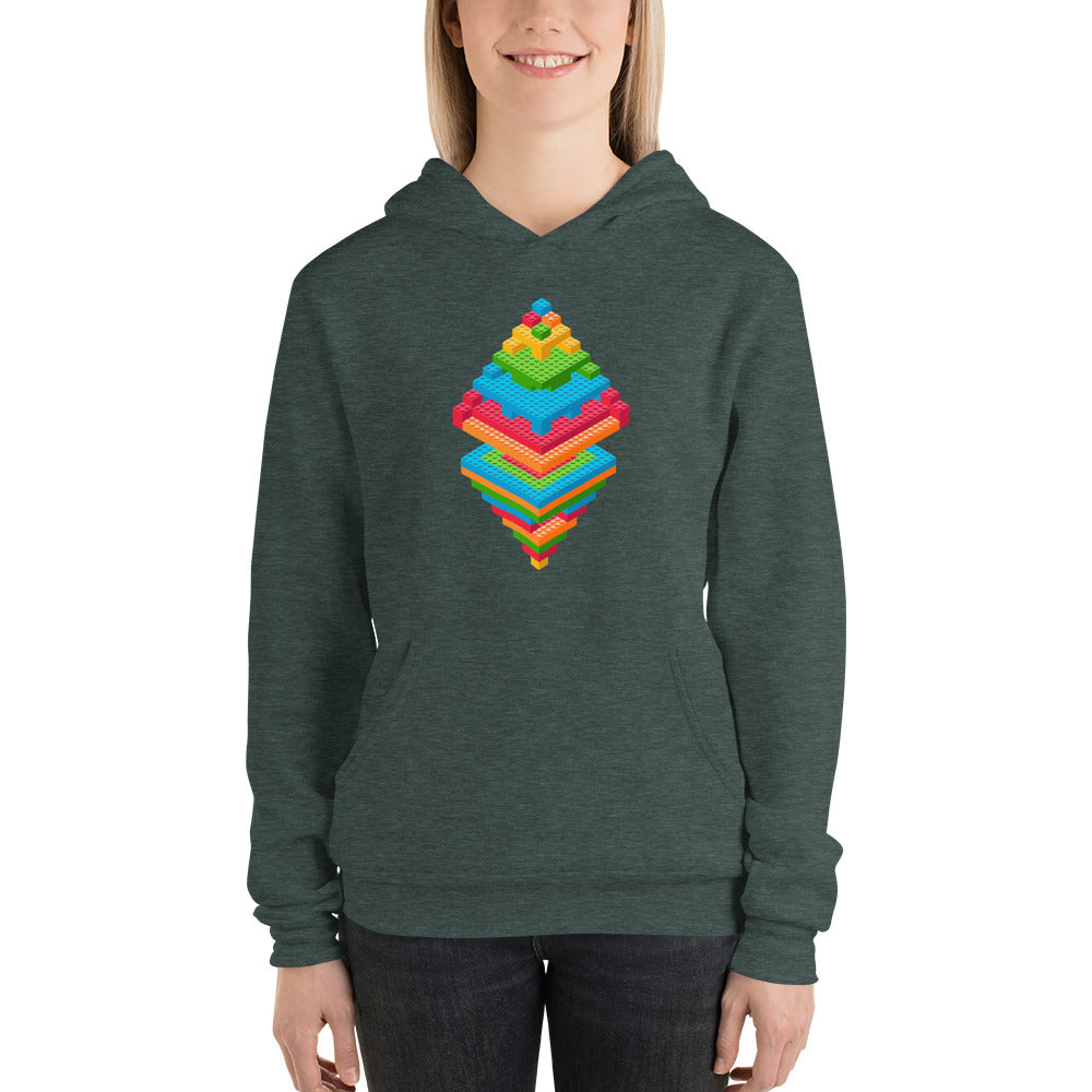 Unisex hoodie - Money Legos Minimalistic