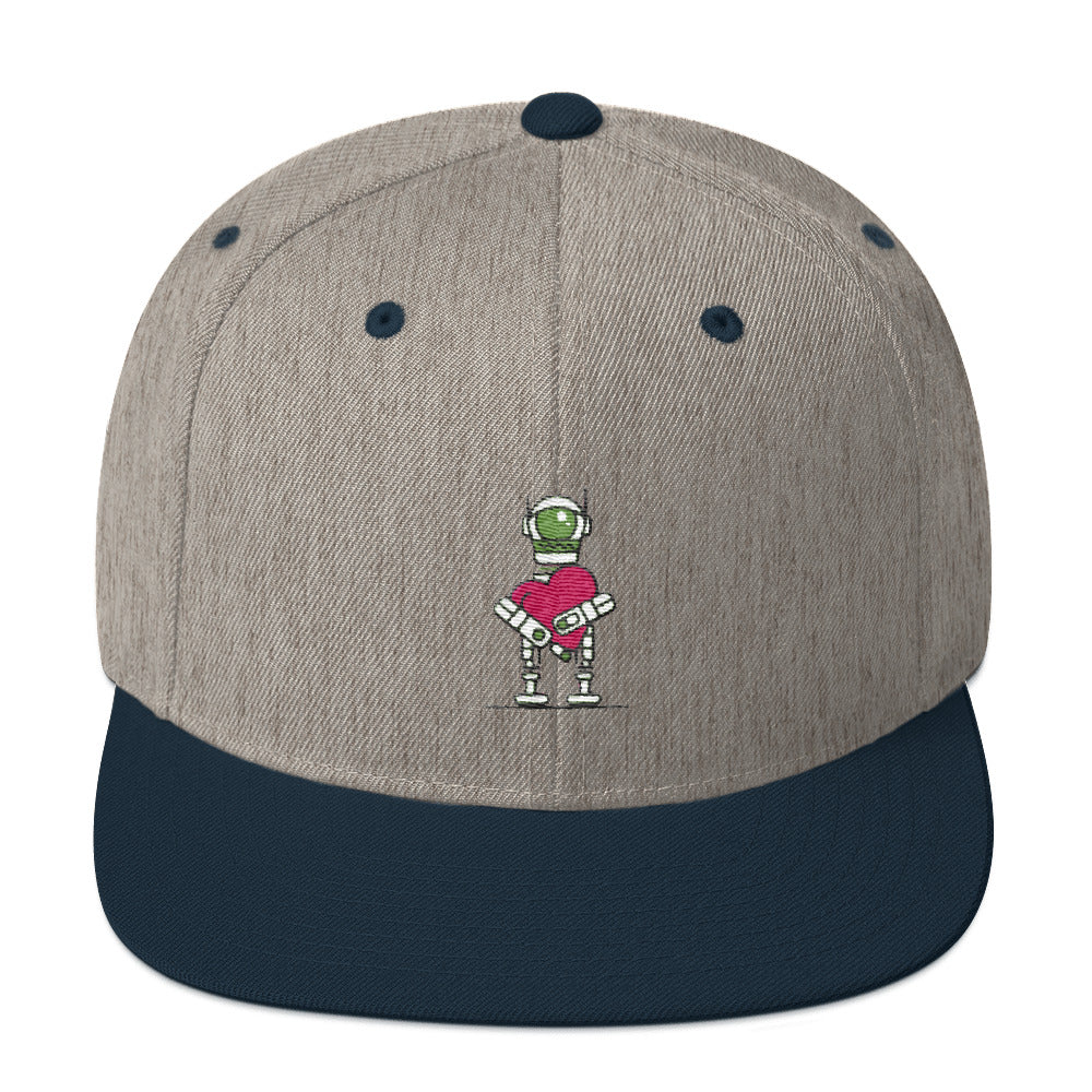 Heart Bot Snapback Hat