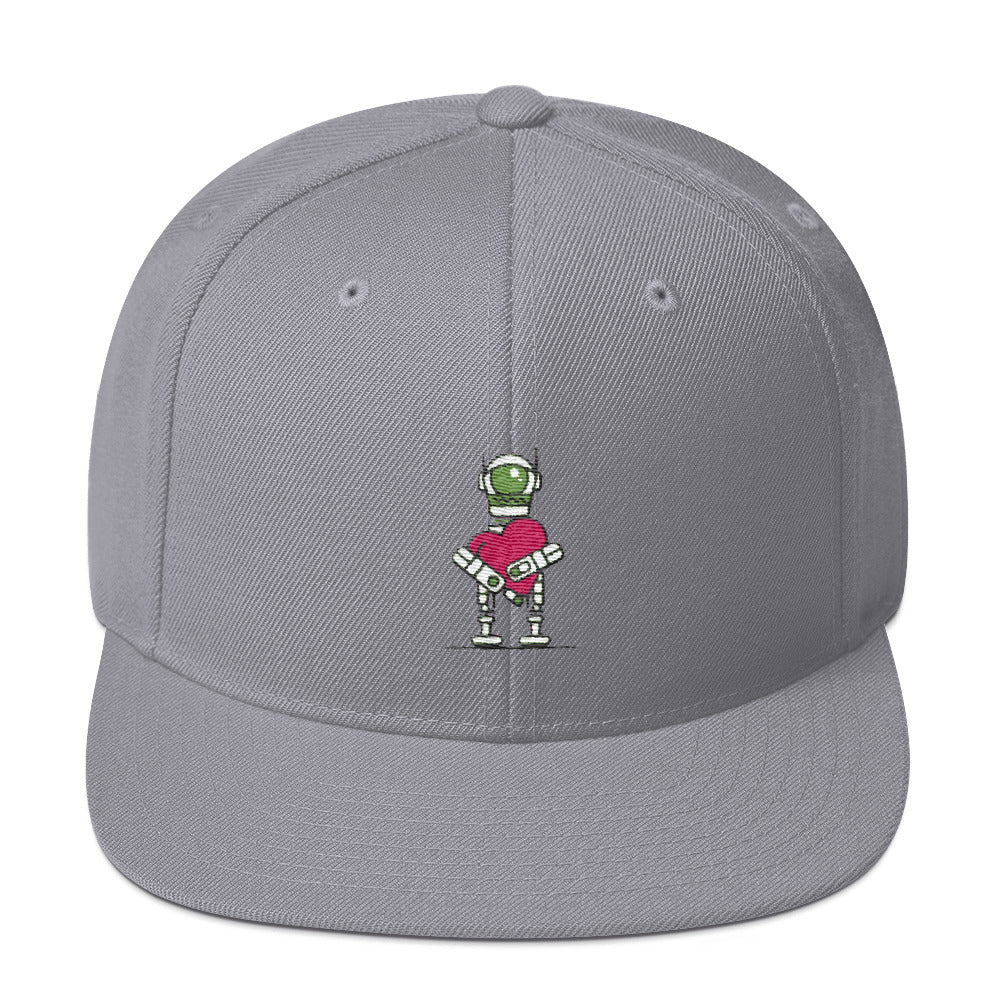 Heart Bot Snapback Hat