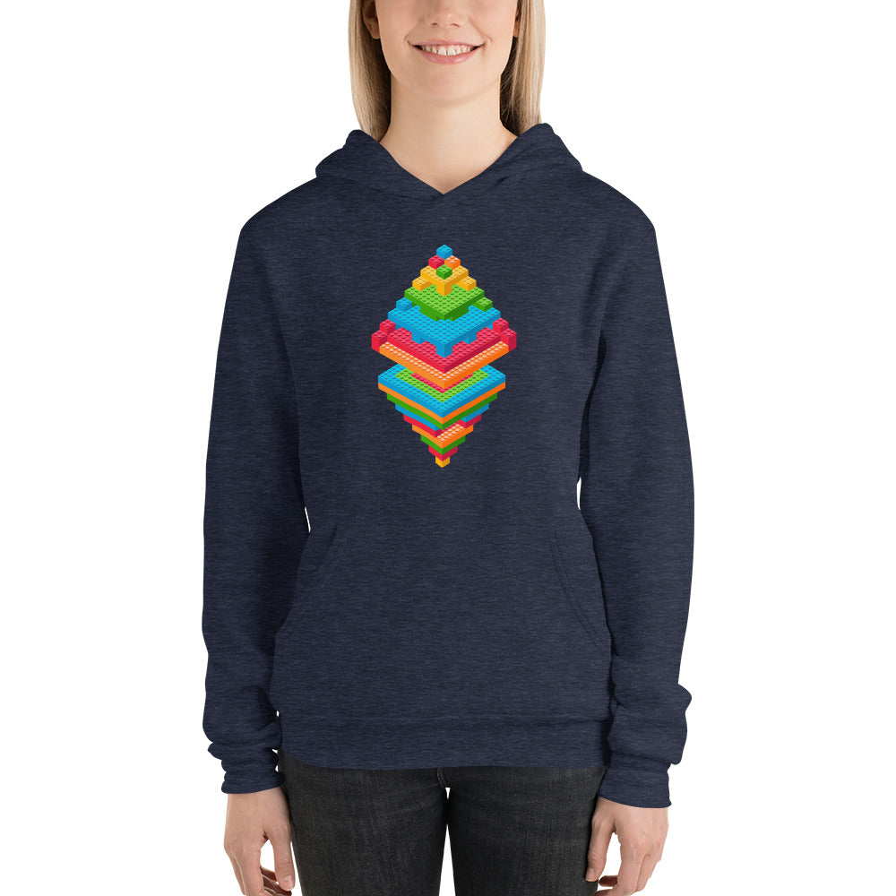 Unisex hoodie - Money Legos Minimalistic